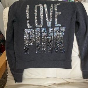 Vintage VS Pink Grey Ombre Hoodie